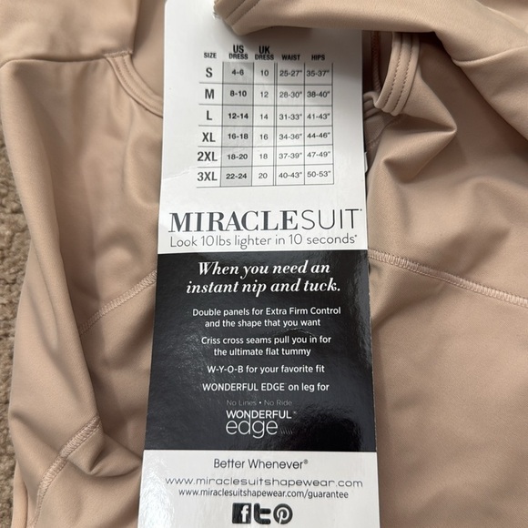 NWT Miraclesuit Open Bust Wonderful Edge Nude Beige Bodysuit Size 3XL - Picture 10 of 10